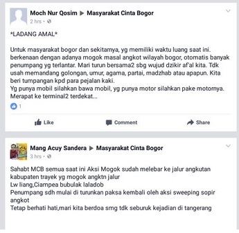 tanggapan netizen terhadap demo dan mogok angkot di Bogor b