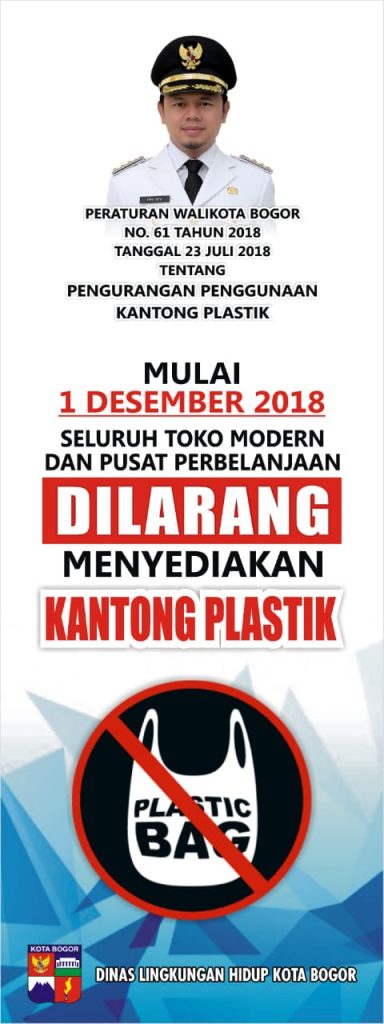 Toko modern dan pusat perbelanjaan Kota Bogor Tidak Menyediakan Kantong Plastik Mulai 1 Desember 2