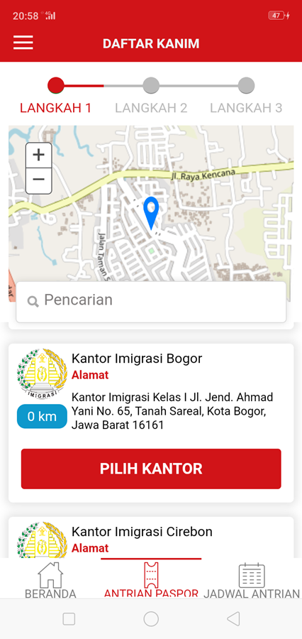 Cara Membuat paspor online di Kantor iMigrasi Bogor