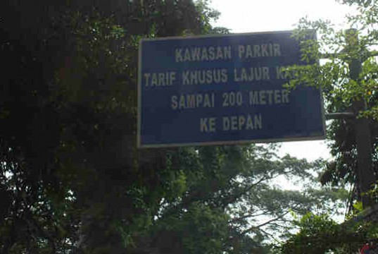 Kawasan Parkir Tarif Khusus di Bogor