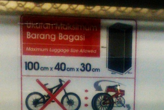 Ukuran Maksimum Barang Bagasi Commuter Line