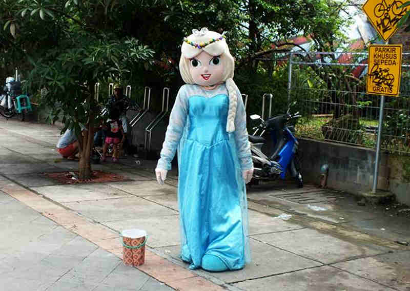 Snow White Character On Bogor Street