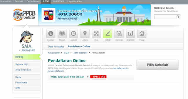Situs PPDB Online Kota Bogor