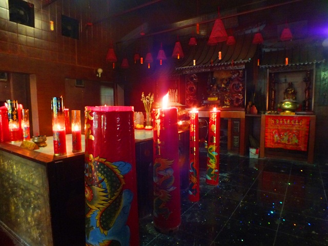 Red Giant Candle in Good Fortune Temple