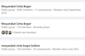 Jumlah Grup Masyarakat Cinta Bogor di Facebook : Orang Bogor Kurang Kreatif?